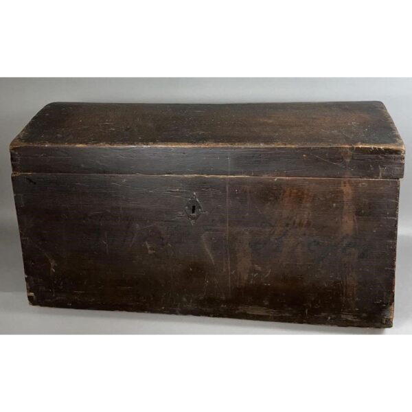 Antique Immigrant's Chest Dovetail Design Vintage Storage Trunk