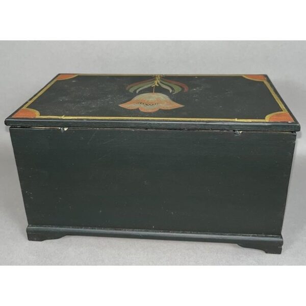 Vintage Miniature Chest Decorative Storage Hand Painted Folk Art - Image 2