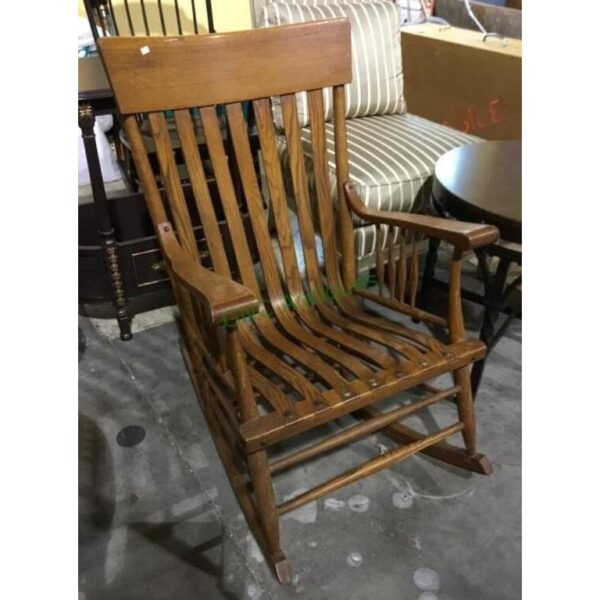 Vintage Bent Wood Rocking Chair Antique Style Storage Seating