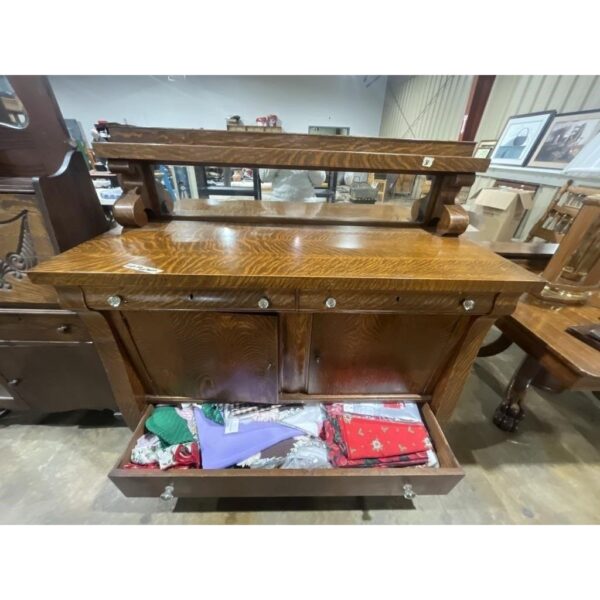 Vintage Oak Sideboard Console Cabinet Storage Antique Furniture