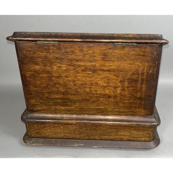 Vintage Victorian Writing Cabinet with Inkwells and Drawer - Image 3