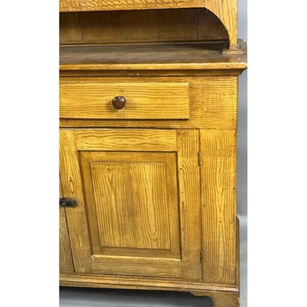 Vintage Somerset County Dutch Cupboard with Glass Doors and Drawers - Image 4