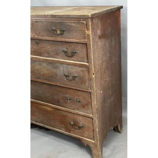 Vintage Chest of Drawers Cabinet with Inlay and Brass Pulls - Image 3