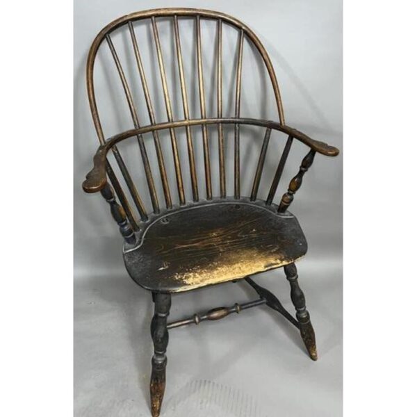 Sackback Windsor Armchair Antique Spindle Backed Chair - Image 2