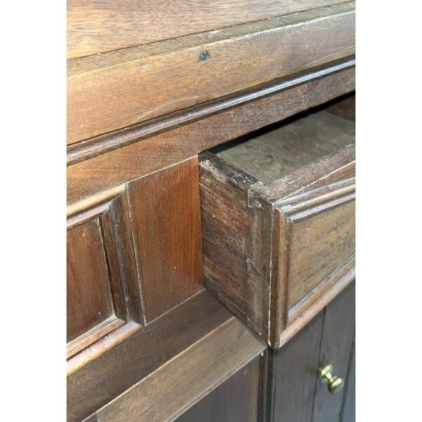 Vintage Walnut Corner Cupboard Cabinet Storage Antique Furniture - Image 4