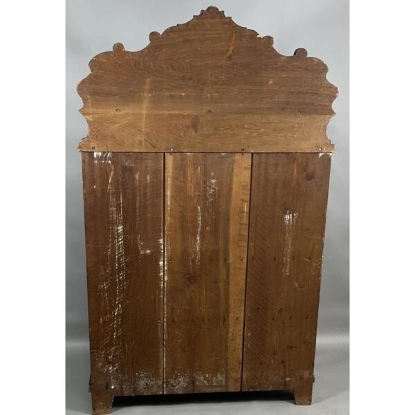 Vintage Carved Jelly Cupboard with Shelf and Drawers - Image 2