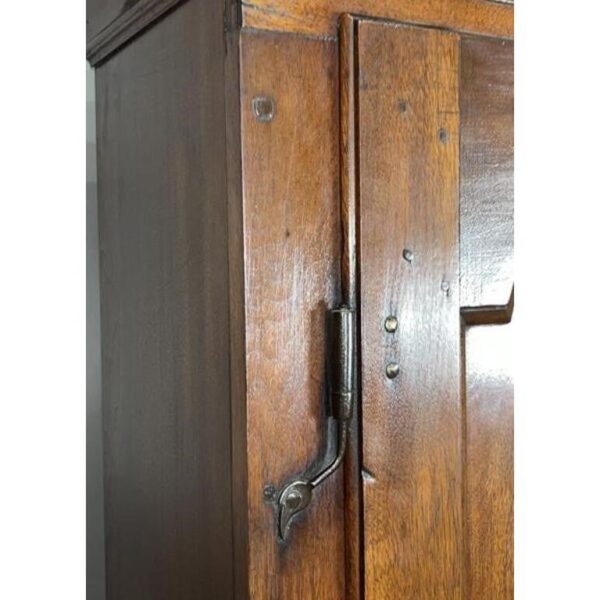 Antique Walnut Cupboard Cabinet with Drawers and Doors - Image 3