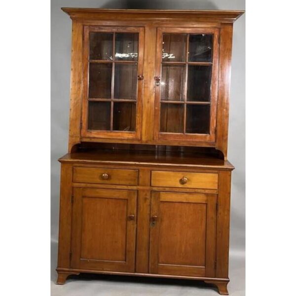 Cherry Dutch Antique Cupboard Cabinet Storage Vintage Style - Image 2