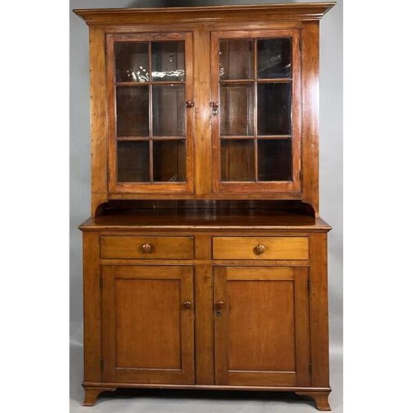 Cherry Dutch Antique Cupboard Cabinet Storage Vintage Style - Image 3