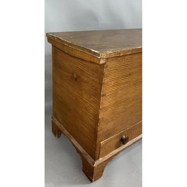 Grain Decorated Antique Blanket Chest Trunk Storage - Image 2