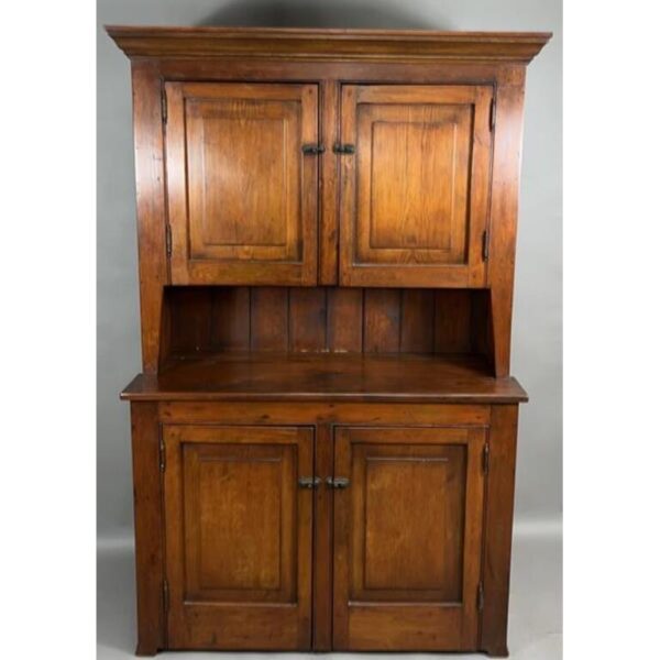 Step Back Kitchen Cupboard Antique Pine Storage Cabinet Refinished Vintage