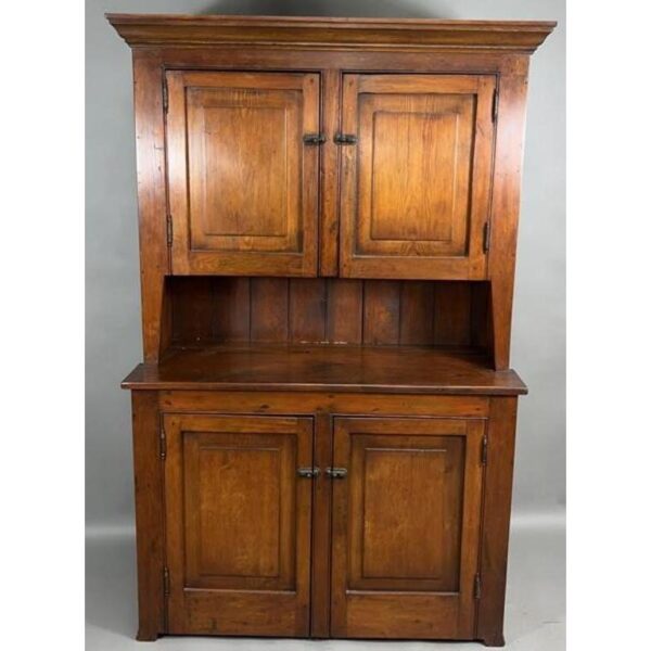 Step Back Kitchen Cupboard Antique Pine Storage Cabinet Refinished Vintage - Image 2