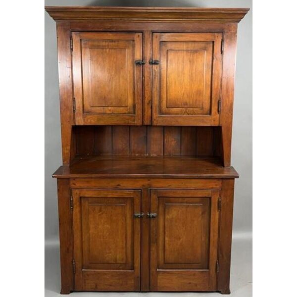 Step Back Kitchen Cupboard Antique Pine Storage Cabinet Refinished Vintage - Image 3