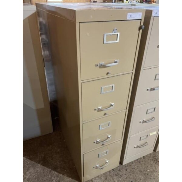 Vintage 4-Drawer Metal File Cabinet Storage Office Organizer