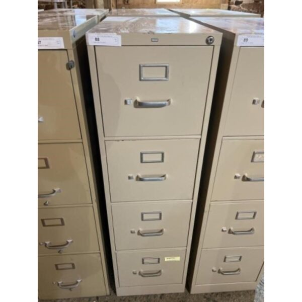 Vintage 4-Drawer Metal File Cabinet Storage Office Organizer