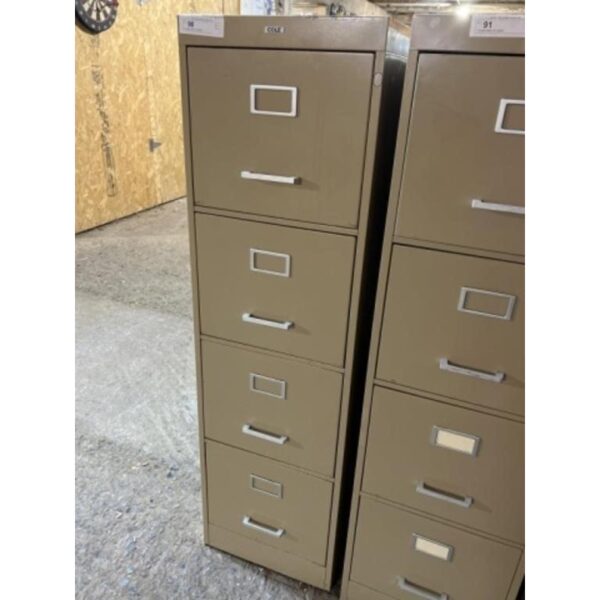 Vintage 4-Drawer Metal Filing Cabinet Storage Unit