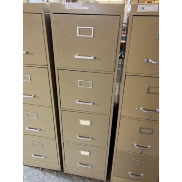 Metal File Cabinet Storage Unit Vintage 4-Drawer Office Organizer